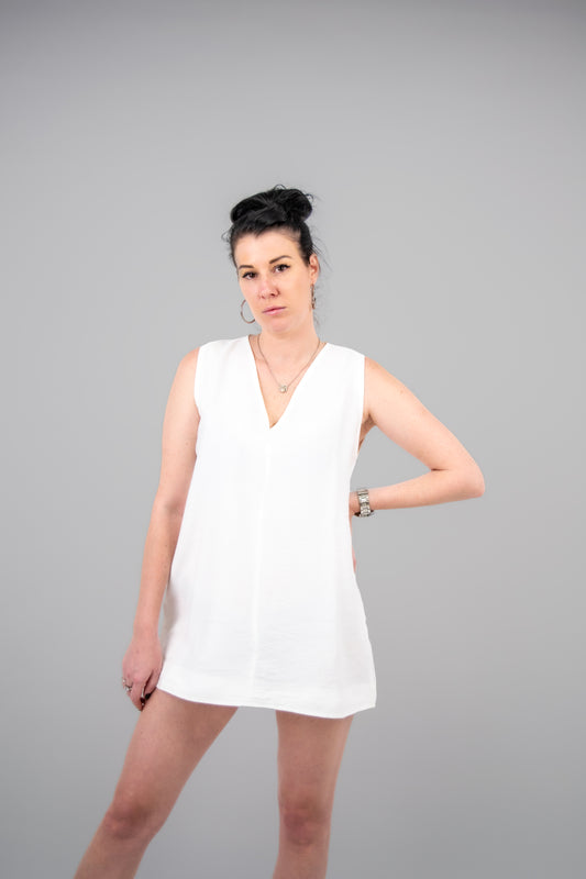 Creme Linen Dress